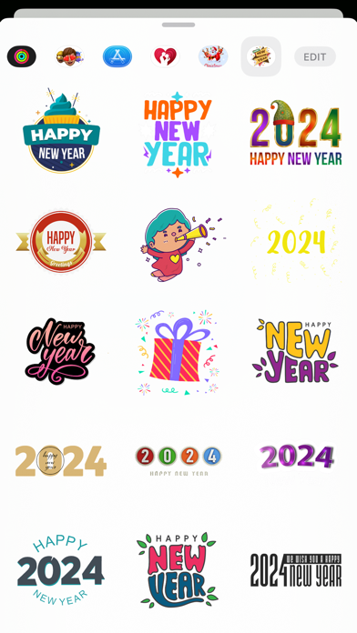 Screenshot #3 pour New Year Wish Stickers
