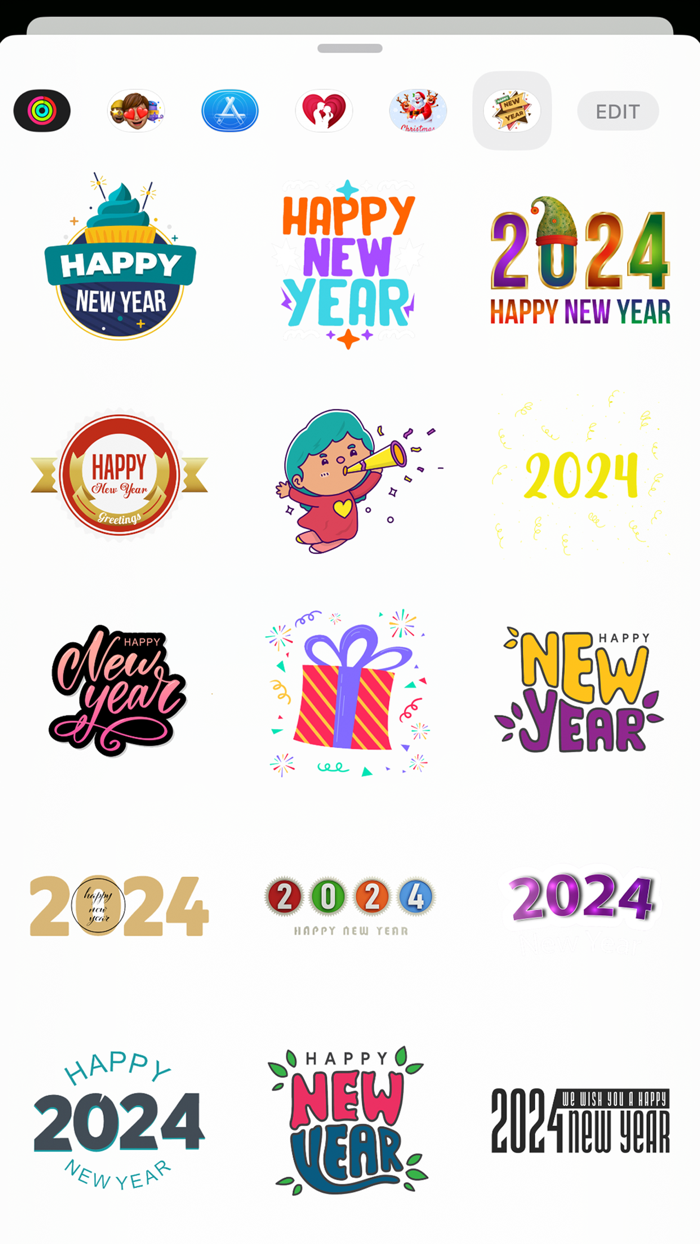 New Year Wish Stickers