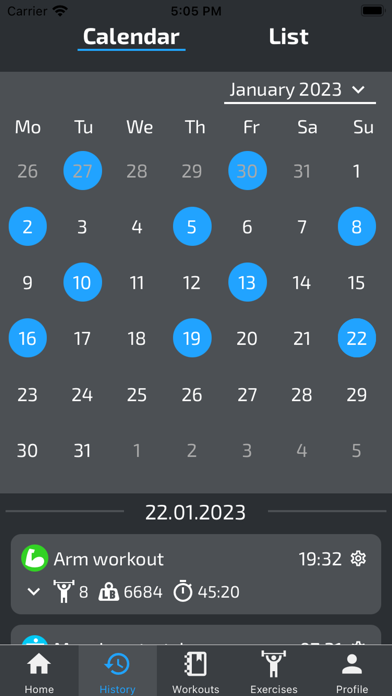 Workout planner. Home & Gym Screenshot