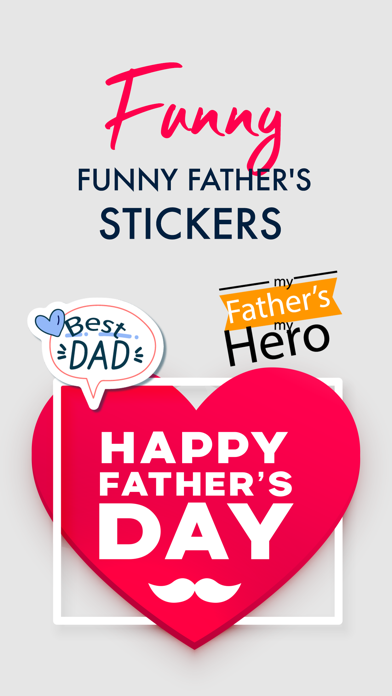 Screenshot #1 pour Funny Father's Day Stickers