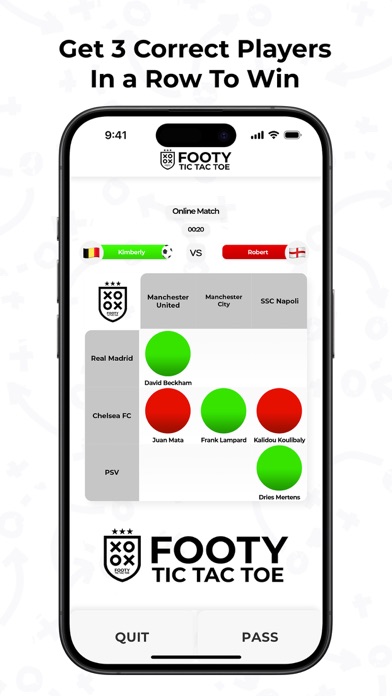 Footy Tic Tac Toe Screenshot