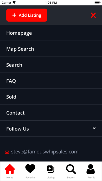 Famous Whip Sales Screenshot