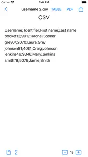 reading csv iphone screenshot 1