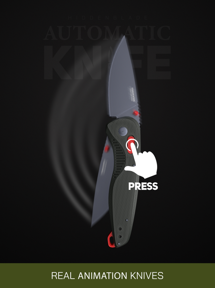 Hidden blade automatic knife