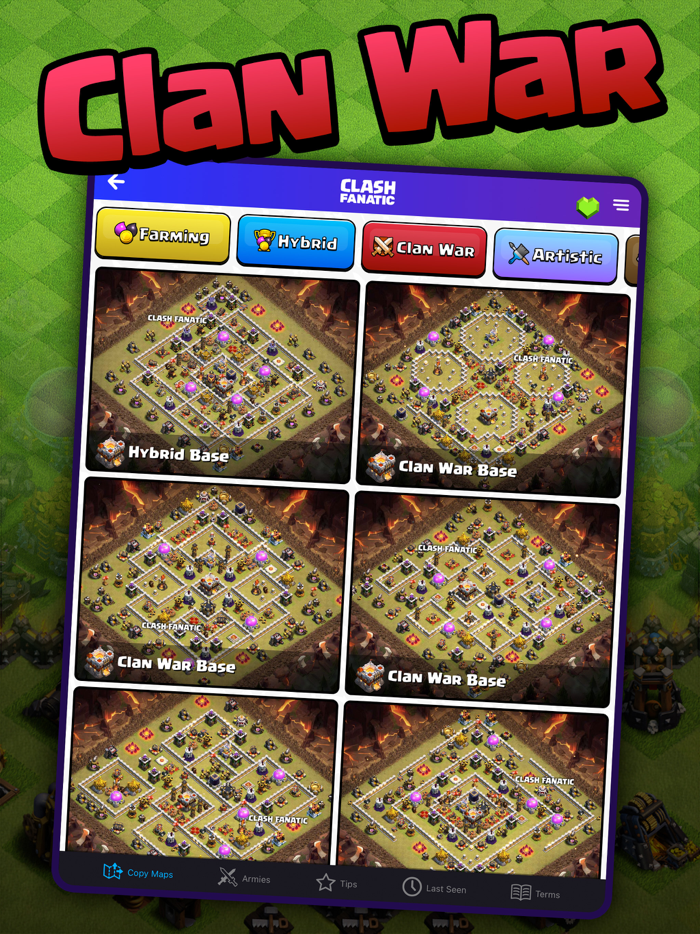 CoC Fanatic Copy Maps and Base