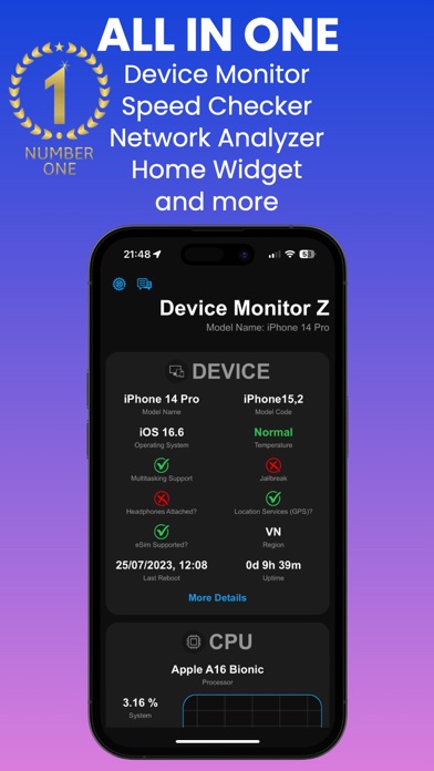 Device Monitor Z: CPU x RAM OSのおすすめ画像1