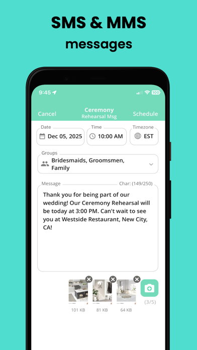WedTexts - Wedding Texting Screenshot