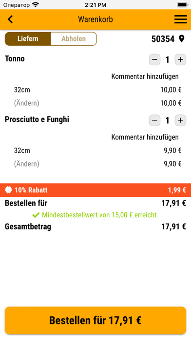 Pizza Express Hürth Screenshot