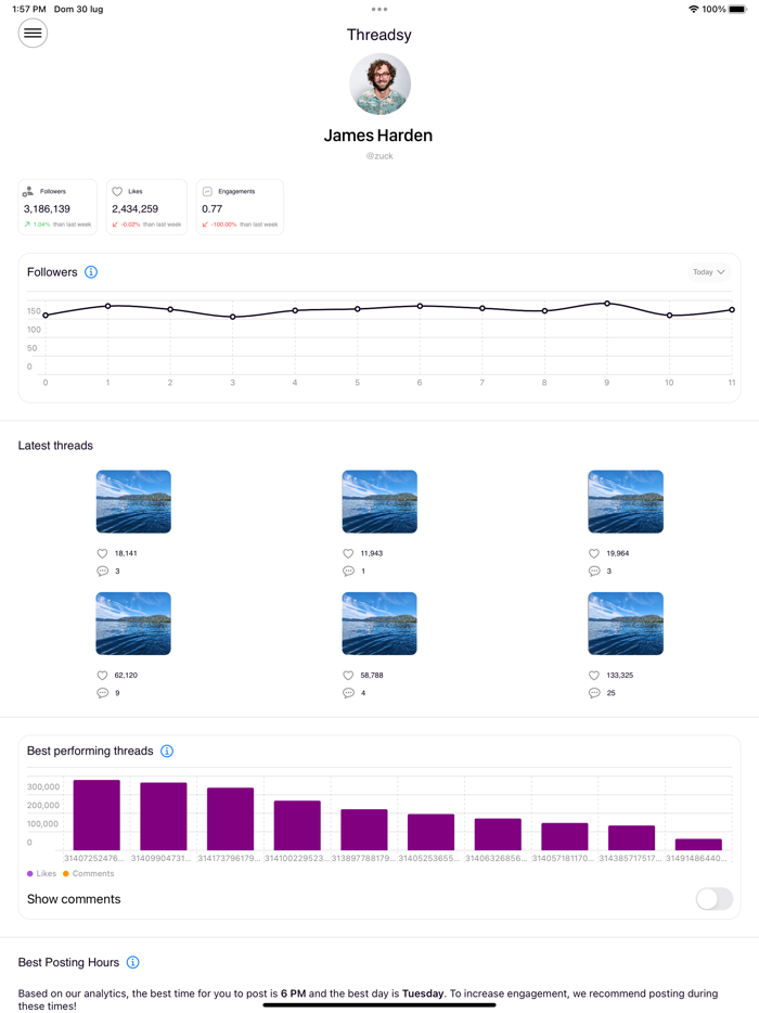 Threadsy Stats for Threads