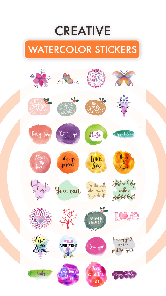 Watercolor Greetings Stickers