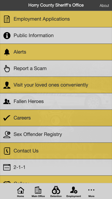 Horry County Sheriff's Office Screenshot