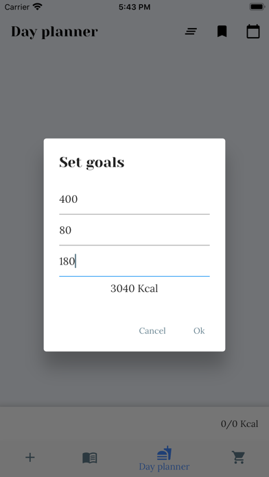 Diet Planner Basic Screenshot