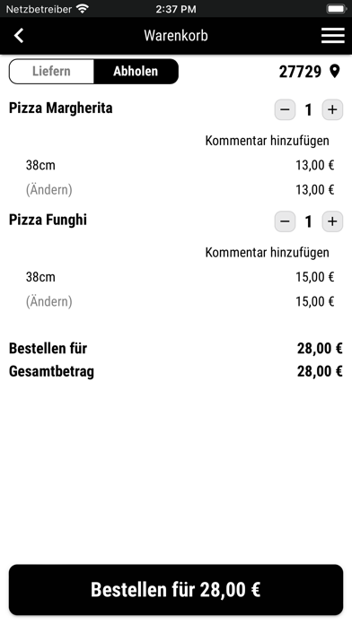 Lellos Pizza Hambergen Screenshot