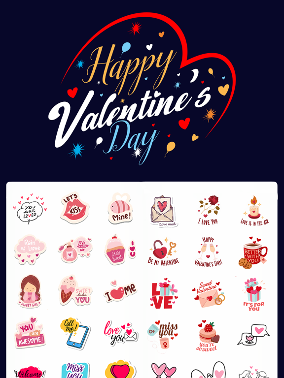 Screenshot #4 pour Valentine Stickers