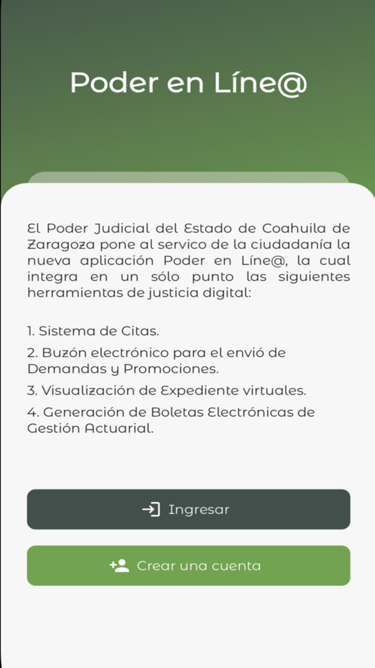 #1. Poder en Líne@ (iOS) Podle: Poder Judicial del Estado de Coahuila de Zaragoza