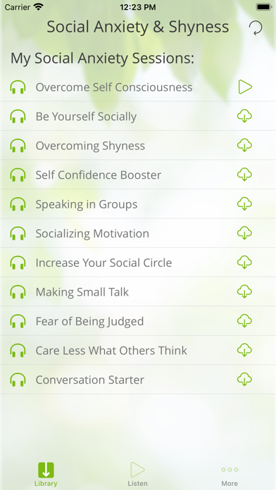 Social Anxiety Hypnotherapy Screenshot