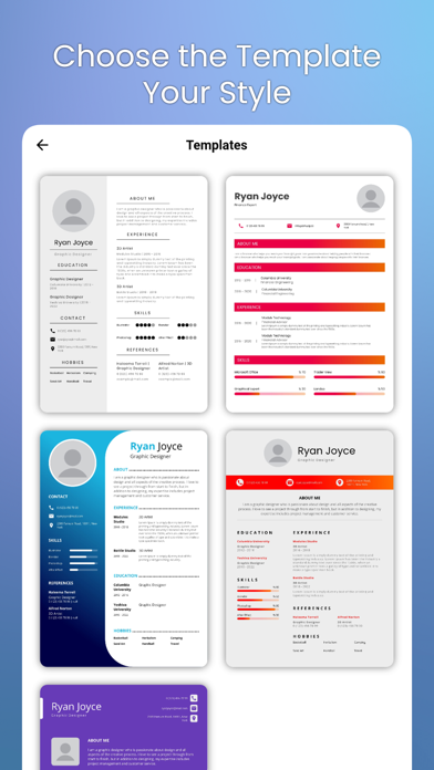 Resume Builder | CV Maker App Screenshot