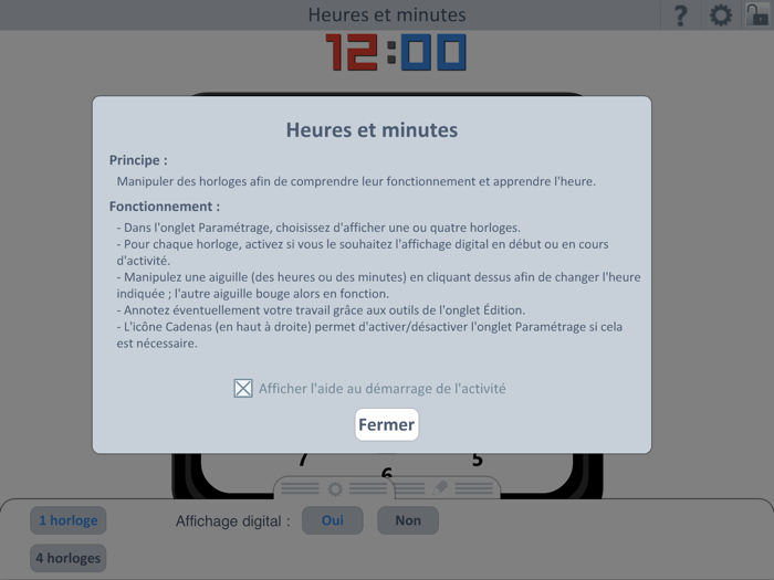 Outil Heures et minutes