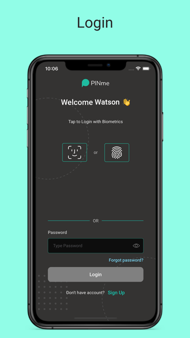 PINme Contacts App Screenshot