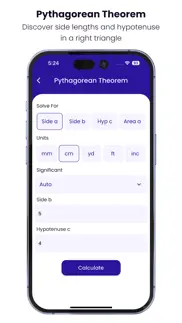 pythagorean theorem calc app iphone screenshot 2