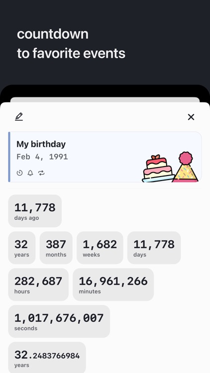 Haps: Event Countdown & Widget