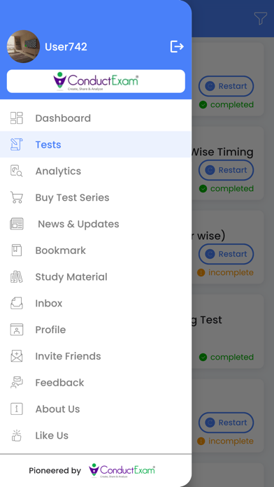 Online Exam Software Screenshot