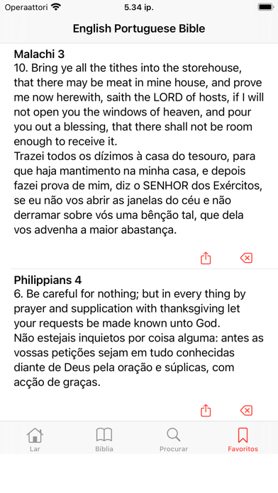 English - Portuguese Bible Screenshot
