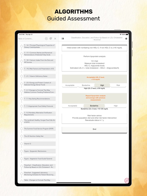Pediatric Nutrition Guide iPad screenshot 5 - Medical app