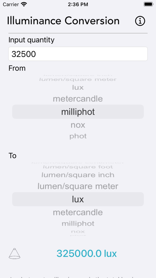 #8. Illuminance Conversion (iOS) 由: Nitrio