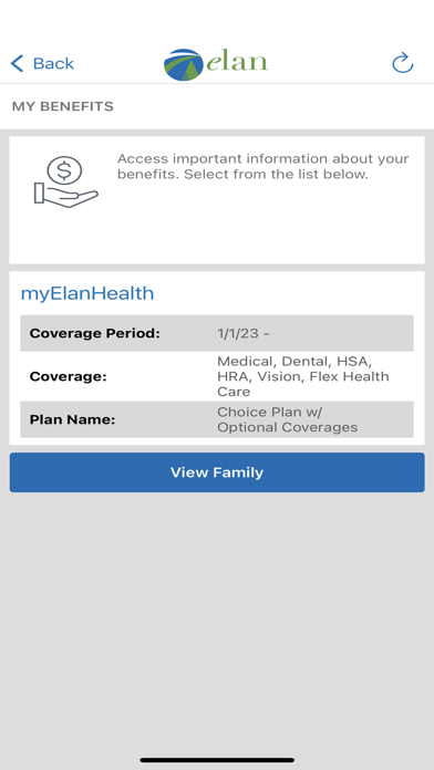 myElanHealth Portal Screenshot