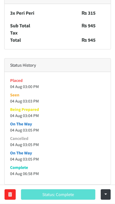 Plugd Restaurant Staff App Screenshot