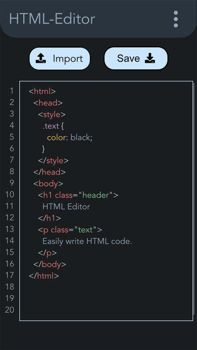 Screenshot #1 pour Pro HTML Editor