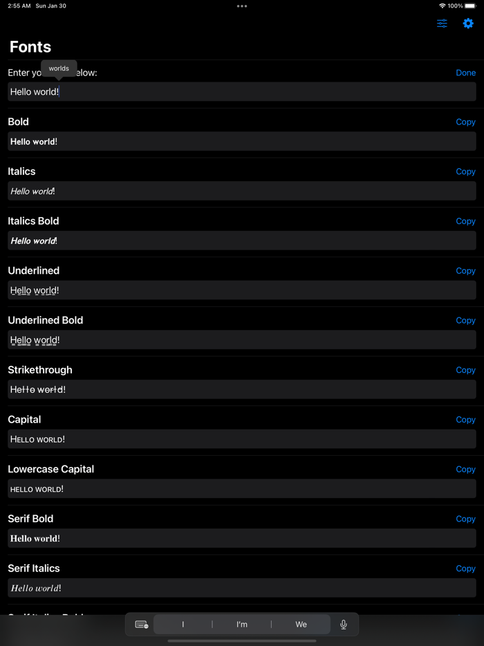 Keyboard Themes and Fonts