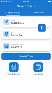 train live status & pnr status iphone screenshot 2
