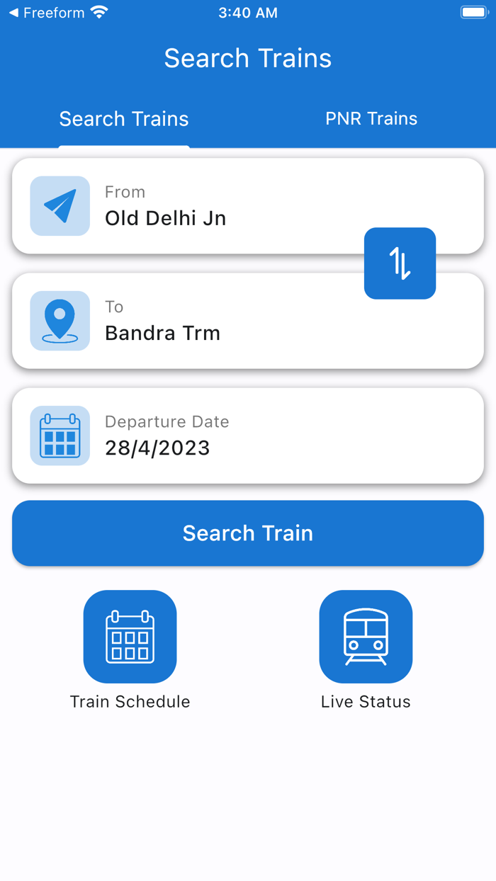 Train Live Status and PNR Status