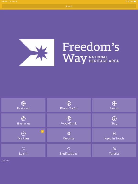 Explore Freedom's Way NHA iPad screenshot 1 - Travel app