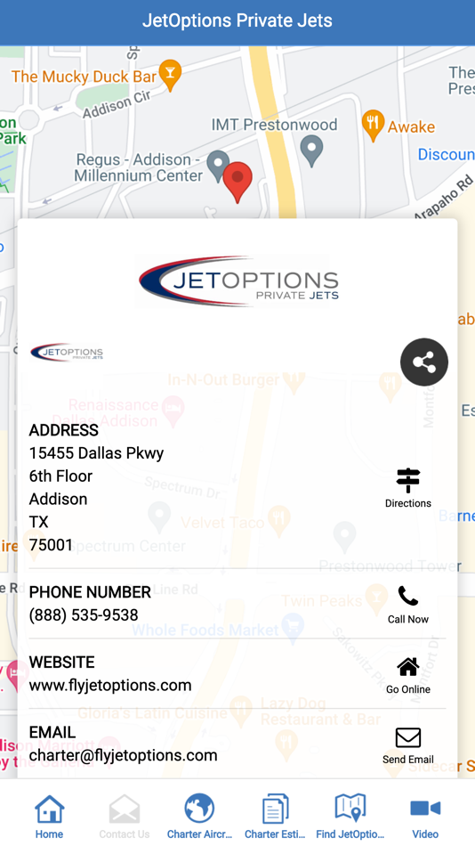 #2. JetOptions Private Jets (iOS) Bởi: JetOptions Private Jets
