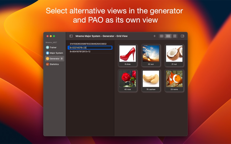 #9. Mnemo Major System (macOS) Podle: Gerald Reindl