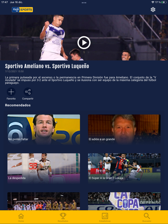 Screenshot #5 pour Tigo Sports Paraguay