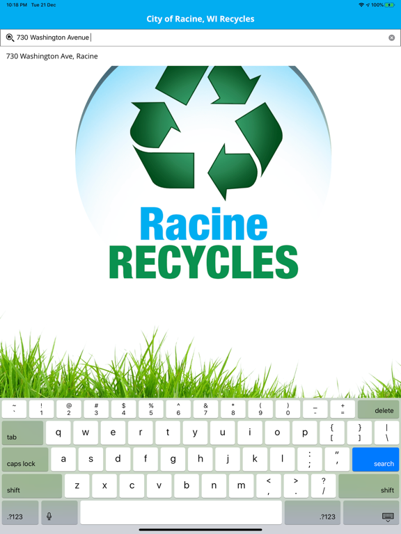 City of Racine, WI Recycles iPad screenshot 2 - Reference app