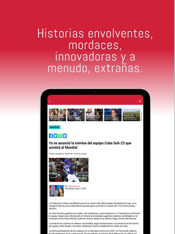 ADN Cuba iPad screenshot 3 - News app