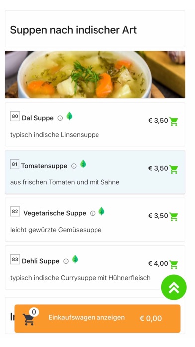 Maharaja Indisches Restaurant Screenshot