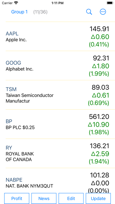 iStocks: World Stocks Screenshot