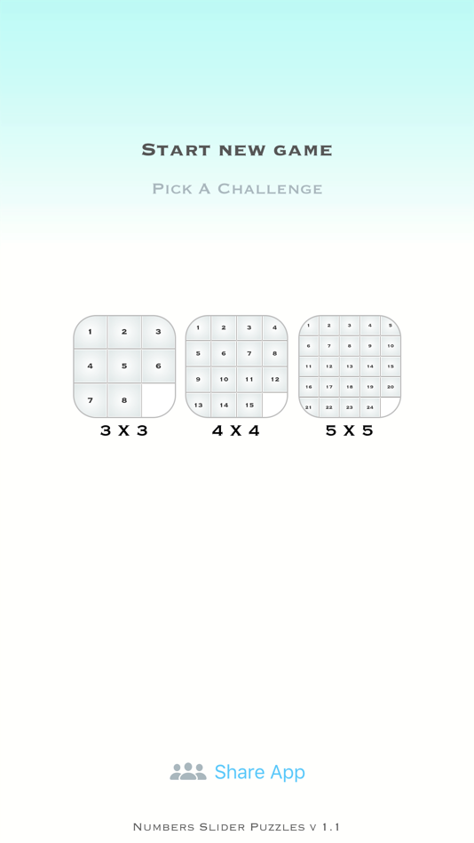 #1. Numbers Slider Puzzles (iOS) Podle: LIGO MEDIA MOBILE SRL-D