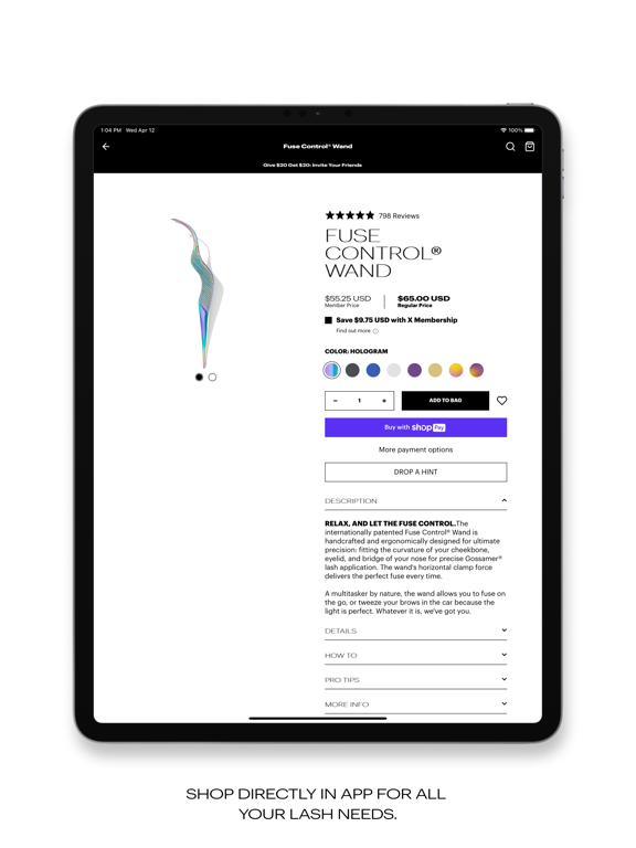 Lashify iPad screenshot 4 - Shopping app
