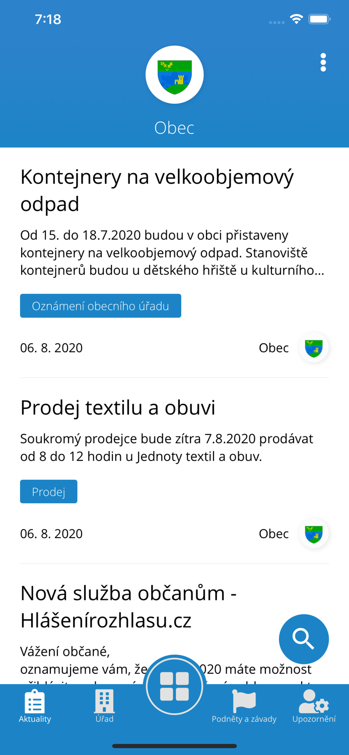 ÚŘADvMOBILU - Hlášenírozhlasu