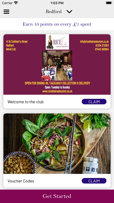 Rice Thai Restaurant Screenshot