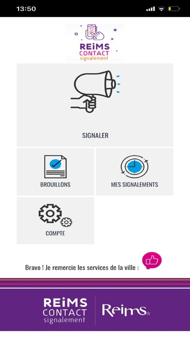 Reims Contact Signalement Screenshot