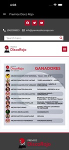 Premios Disco Rojo screenshot #5 for iPhone