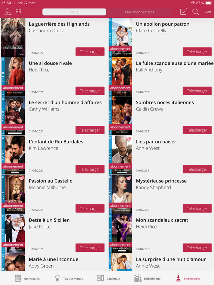 Harlequin  E-librairie